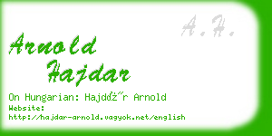 arnold hajdar business card